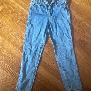 blue tight moon jeans.